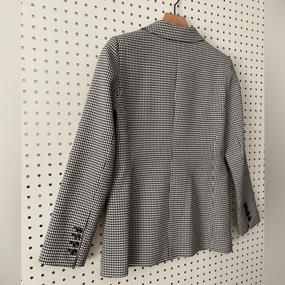 Vince Camuto Black & White Houndstooth Blazer Jacket - Picture 6 of 8